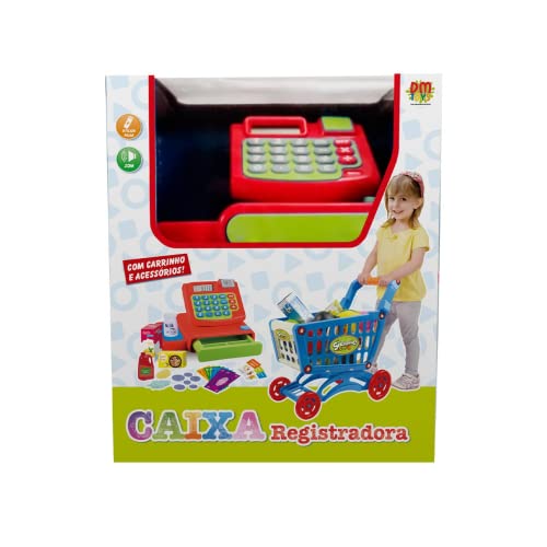 Caixa Registradora Hora Das Compras Com Carri Nho, DM Toys