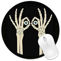 Velluxion Round Mouse Pad 8x8in Non-Slip Rubber Base for Desk, Playful