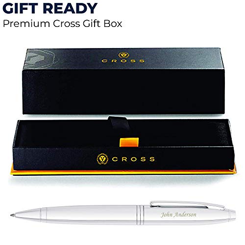 Dayspring Pens Personalized Cross Pen | Cross Calais Ballpoint Pen, Lustrous Chrome. Custom Engraved With Your Name Or Message. Gift For A Man Or Woman. At0112-1. Customized #TOP6