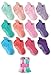 LA Active Tobillera Calcetines Antideslizantes - 12 Pares - para Bebé Niños Niñas Infantil Recién Nacido (Niñas, 4-7 Años)