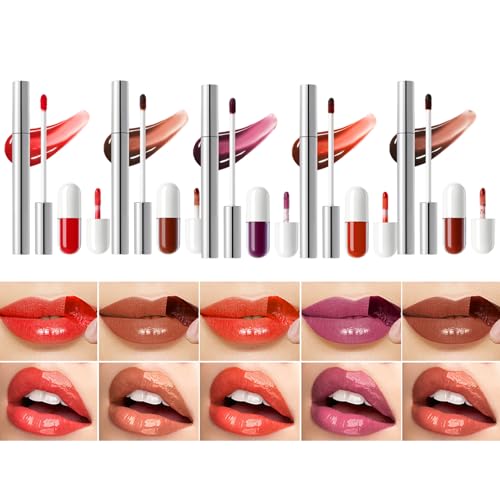 Yurosuis Gloss de Labios Tintado,10 Unidades de Tinte Labial Impermeable - Maquillaje Duradero Para Uso Diario Fiestas Viajes Bodas Mujeres e Niñas