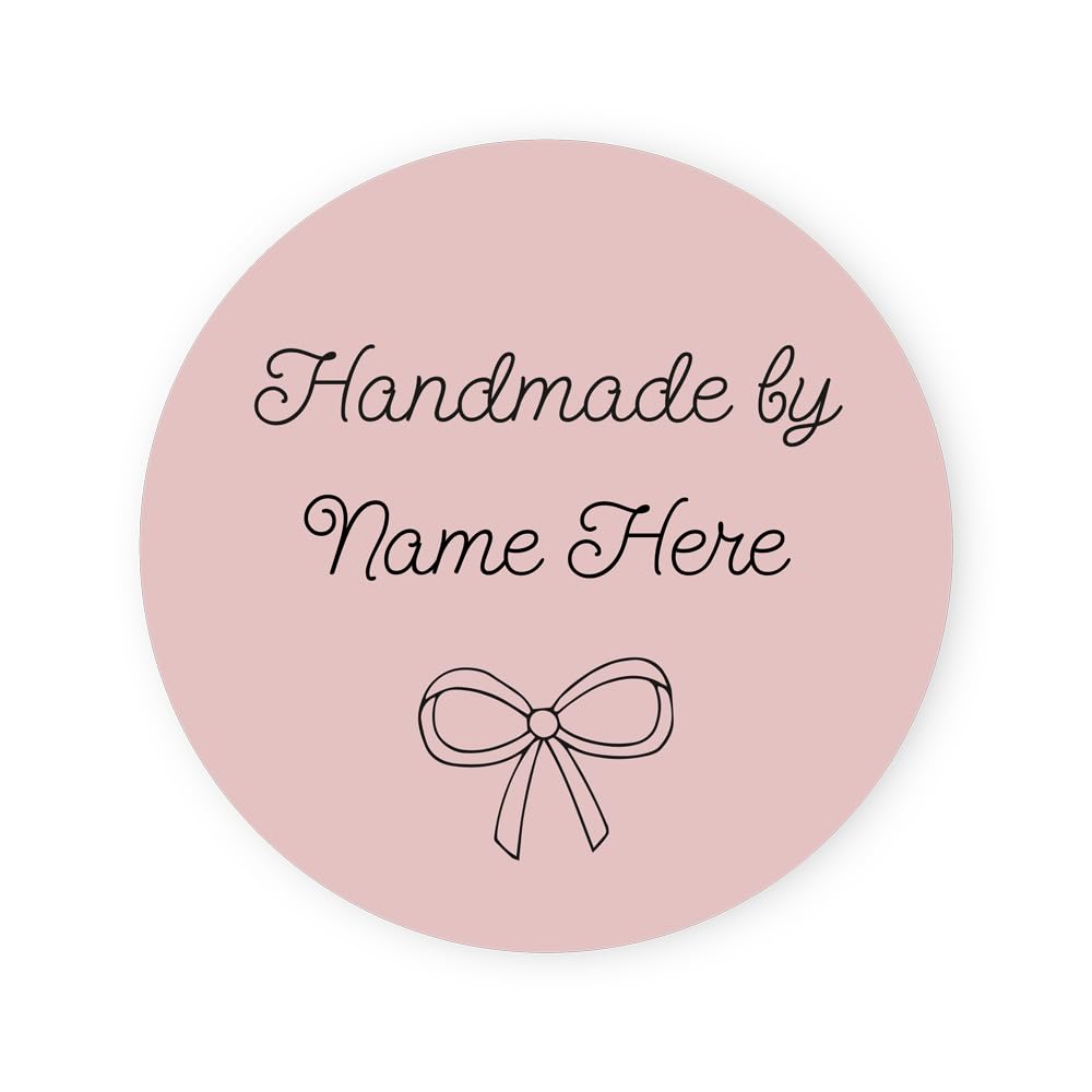 Pink Sweet Bow Stickers - Handmade by - Pack of 35
