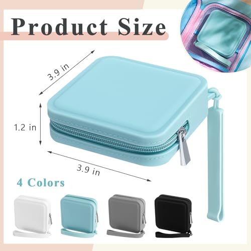 Kathfly 4 Pcs Multicolor Mini Waterproof Makeup Bag Pouch for Purse Hair Tie Organizer Travel Silicone Bobby Pin Holder Portable Small Cosmetic Bag Coin Purse for Women Accessories Small Items2