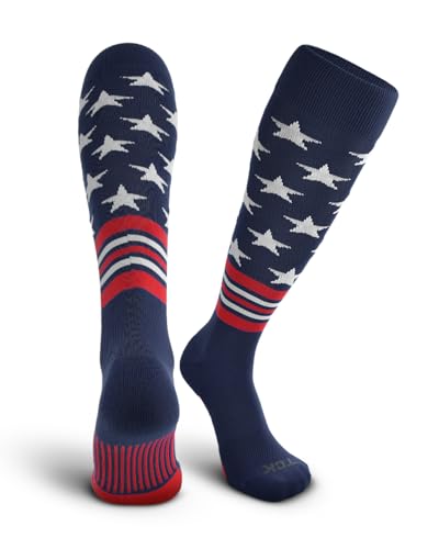 Image of TCK Baseball Socks & Softball Socks | USA Made American Flag & Patriotic Stars, Stripes | Youth Boys, Girls, Men & Women