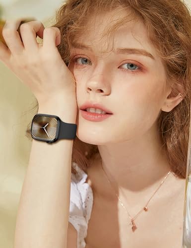 Image of Sport Silicone Band Compatible with Apple Watch Bands 40mm 38mm 41mm 44mm 45mm 42mm 49mm Women Men,Soft Wristband Waterproof Replacement Sport Strap for iWatch Bands Series 9 8 7 6 5 4 3 2 1 SE Ultra