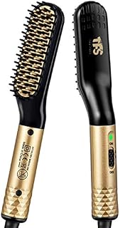 TFS Heated Beard Straightener Brush for Men - 2 In 1 Beard