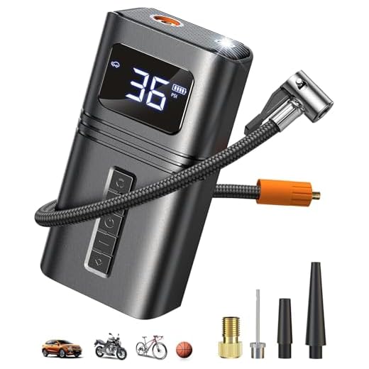 RYSEAB Tire Inflator Portable Air Compressor for Car Tire, [Cordless & Strong Power] Air Pump for Car Tire with 6000mAh Battery [Fast inflate 150PSI] Tire Pump with LED Light for Car Bike Motor Ball…