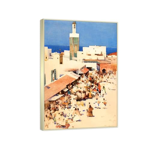 Street View Arthur Melville impression sur toile grand format pour décoration de salon chic