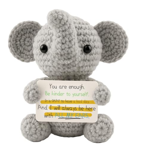 Elephant Gifts for Women, Inspirational Gifts for Women, Crochet Elephant