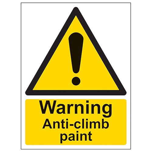 Panneau anti-climb paint A4 en plastique rigide haute visibilité