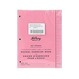 Hilroy Stitched Exercise Book, 7 mm Ruled with Margin, 3-Hole Punched, 80 Pages/40 Sheets, 20-Pack, Assorted Colour Covers (11184)