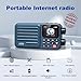Choyong A8W Internet Radio Portable Smart Receiver WIFI/4G Global Version Radio Speaker with FM,TF Card,All World Radios,for Home with WiFi,Digital Radio,choyoung Navy Blue