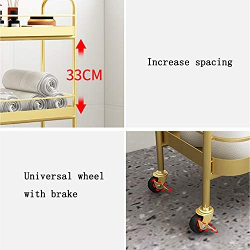 Lockable Rolling Metal Storage Trolley, Multi-Tier Kitchen Utility Cart on Wheels, Mobile Shelving Organizer for Easy Storage & Organization, Perfect for Home & Office