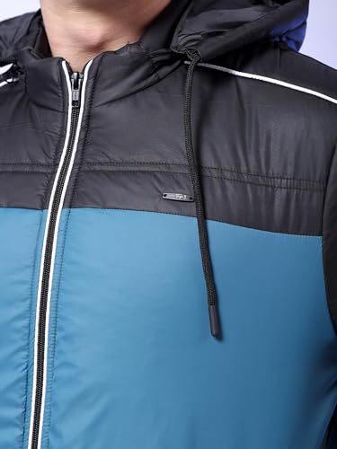 Image of The Indian Garage Co Men Regular Fit Colourblocked Bomber Jackets