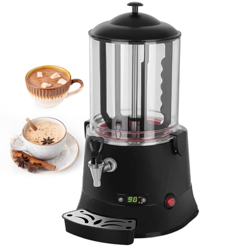 Dispensador de chocolate caliente, calentador de bebidas de 5 litros con pantalla digital y función de mezcla (30-90 °C) para cafeterías y restaurantes