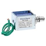 Modello: HS-1250 Heschen Elettromagnete solenoide, HS-1250, DC12V, 1.3A, 50N, 10mm corsa,pull tipo, blocco porta a telaio aperto