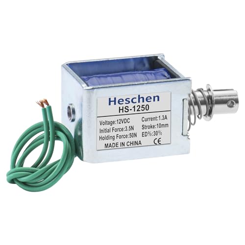 Électroaimant solénoïde 12V 50N HS-1250 pour verrouillage et serrure de porte