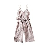 Toddler Baby Girl Floral Jumpsuit Sleeveless Suspender Romper Jumpsuit Kids Girl V-Neck Wide Leg Pan