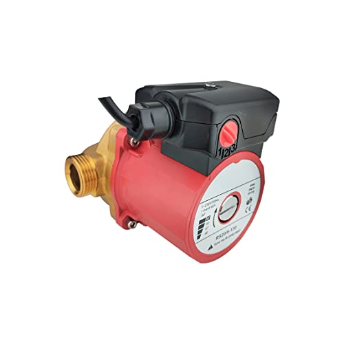 SHYLIYU 3-Gang-Heißwasser-Druckerhöhungspumpe für Zuhause 220V Umwälzpumpe 46/67/93W Duscherhöhungspumpe Max.H 6m Durchfluss 50l/min 1Zoll Leitungswasserleitung Solaranlage Heizung Umlaufwasserpumpe