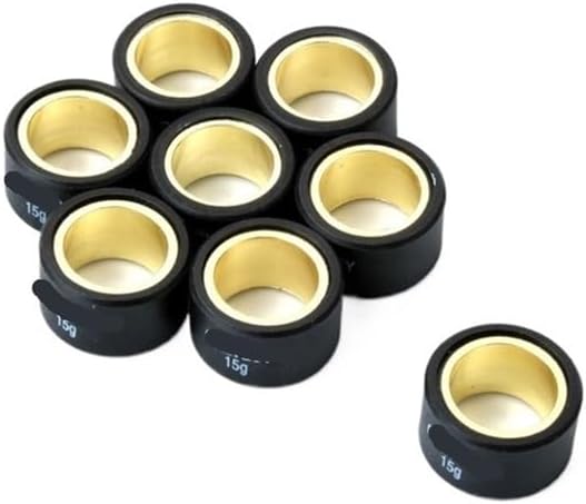 8pc Variator Racing Roller Weights 15 17g 25x15mm For Ymh Yp400 Mjt Abs 400cc Xp T-Max 500 530cc 5RU176325000(25x15mm 15g)