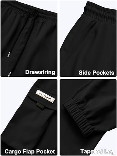 Mens Cargo Joggers Pants Elastic Waist Drawstring Baggy Sweatpants Techwear Pants for Men4