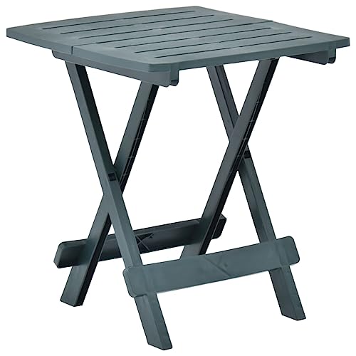 Table pliable de jardin vert en plastique : la solution pour petits balcons