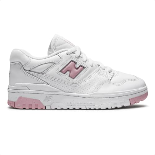 Tenis New Balance 550 Feminino (Branco/Rosa, BR, Adulto, Numérico, 37)