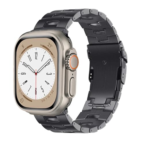 Bracelet en titane Apple Watch 45mm 44mm, idéal du bureau aux séances de sport intenses