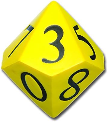 LEARNING ADVANTAGE - Jumbo Polyhedra Die - 10 Sides - Large, Foam Dice for Games - Teach Numbers, Probability, Addition and Subtraction