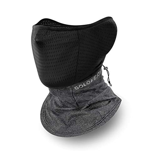 A-KG UV クール フェイスマスク FM41-43 夏用 冷感 マスク フェイスカバー ネックカバー UVカット 最新 2020 モデル ランニング バイク スポーツ FM42 ブラックグレー