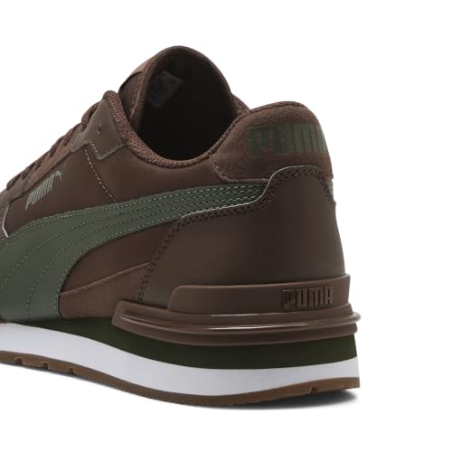 PUMA Erwachsene ST Runner v4 Nylon Sneakers 46, Chestnut Brown Moss Veil White Gum Green – Ansicht 3