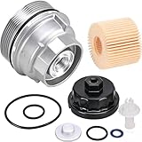 Aluminum Oil Filter Housing Cap Assembly 15620-31060 with Drain Plug 15643-31050 O-Ring Seal -