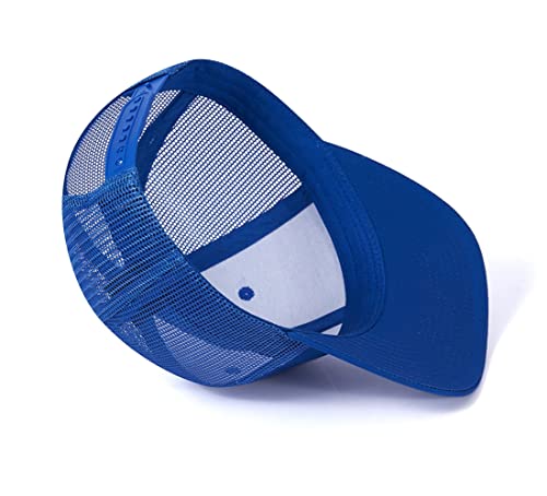Quanhaigou Trucker Hat - Mesh Snap Back - Unisex Adjustable Baseball Cap - Outdoor Hats For Men Women (Royal) #TOP4