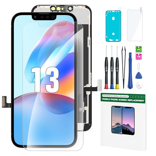 Écran tactile iPhone 13 LCD haute sensibilité avec kit de cadre étanche YOXINTA