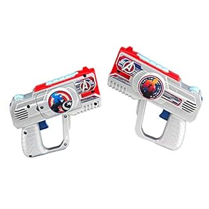 eKids Avengers Assemble Laser Tag for Kids Infared Lazer Tag Blasters Lights Up & Vibrates When Hit