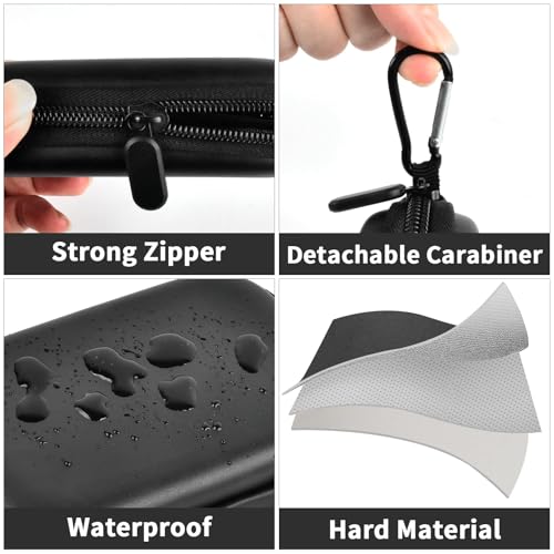 Étui compatible avec disque dur externe Samsung T9/T7/T7 Shield portable SSD 1 To, 2 To, 4 To, support de rangement de voyage pour disques SSD et câble USB (boîte uniquement) - Noir