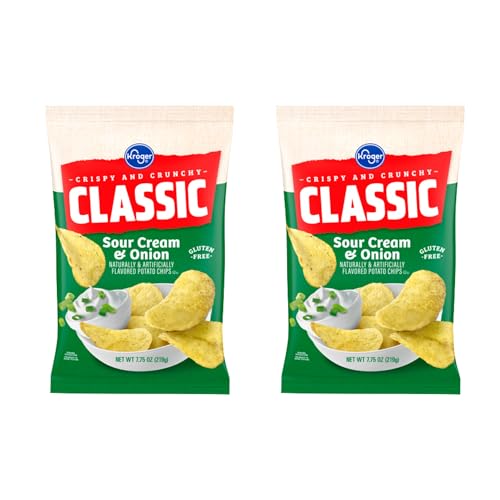 Sour Cream &amp; Onion Potato Chips 7.75 oz Pack Of 2