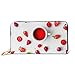 Produktbild JHGFG Mode Handtasche Reißverschluss Brieftasche Erdbeer Tee Obst Flatlay Draufsicht Telefon Kupplung Geldbörse Abendkupplung Blockieren Leder Brieftasche Multi Card Organizer