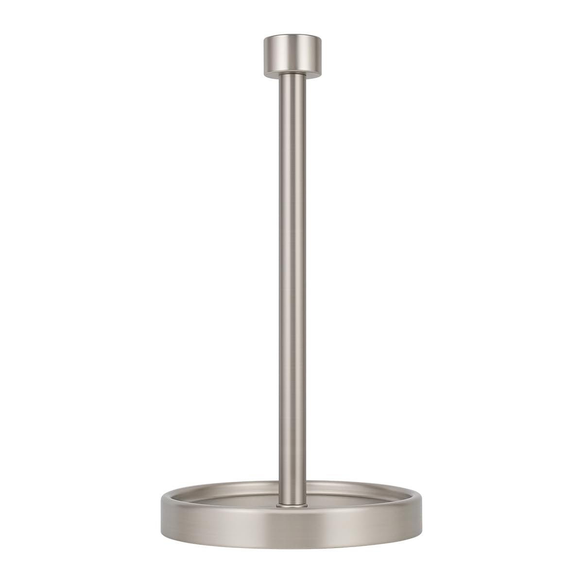 Ivilon Countertop Paper Towel Holder - Modern End Cap Minimalist Design - Color Brushed Nickel