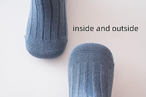 J Poqobog Baby Crew Socks,Grips Combed Cotton Socks Toddler Non-Skid For Girls,Boys Non Slip/Anti Skid 9-Pack thumb #5