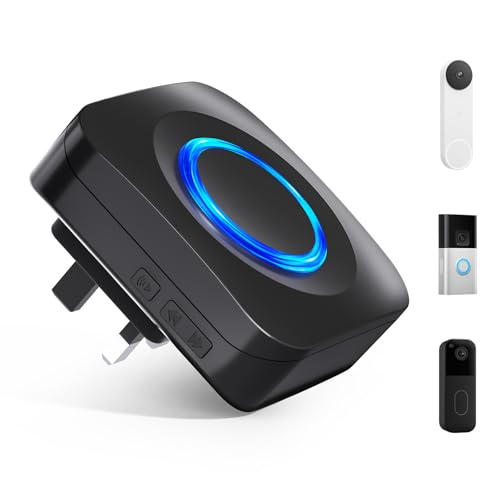 Irrespek WiFi Doorbell Chime for Blink & Ring & Nest - Wireless Doorbell Extender with LED Flash Alert No Transmitter Needed Easy Setup Receiver (1 Pack)