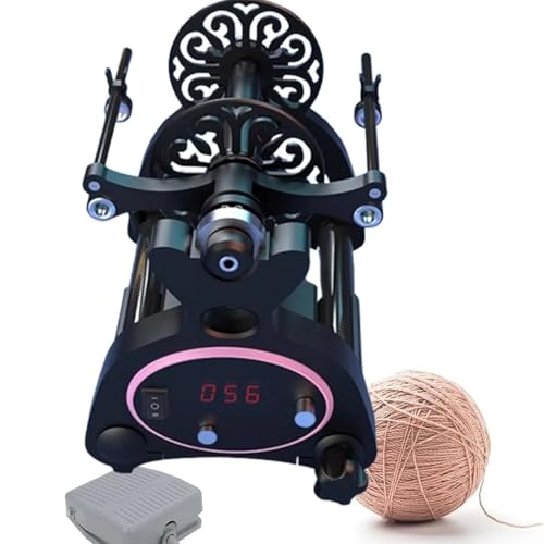 IMOSEI Electric Spinning Wheel, Mini Wool Spinner, Forward and Reverse Switching, for Yarn Weaving, Max Speed 800rpm