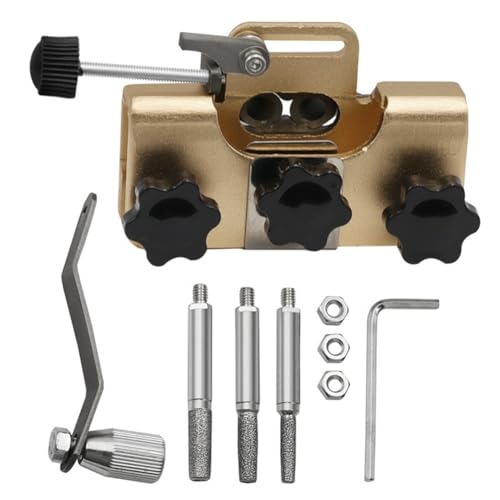 Affûteur de tronçonneuse Cosmin portable avec 6 embouts pour affûtage rapide du bois