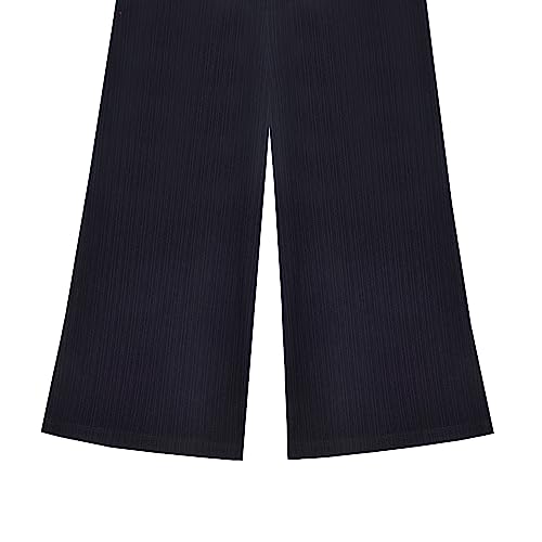 Sunny Fashion Girls Pants Straight Leg Pants Brown Ribbed Knit Gym Casual4