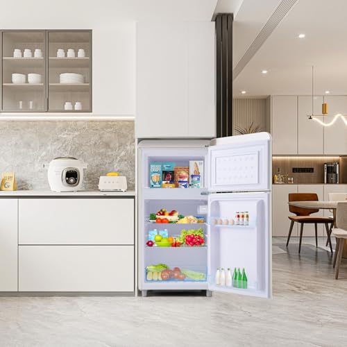 Frigorífico combinado, Volumen total 72L: 51L (Refrigeración) + 21L (Congelación), Zona 0°C, 39 dB, Clase E,Off-White