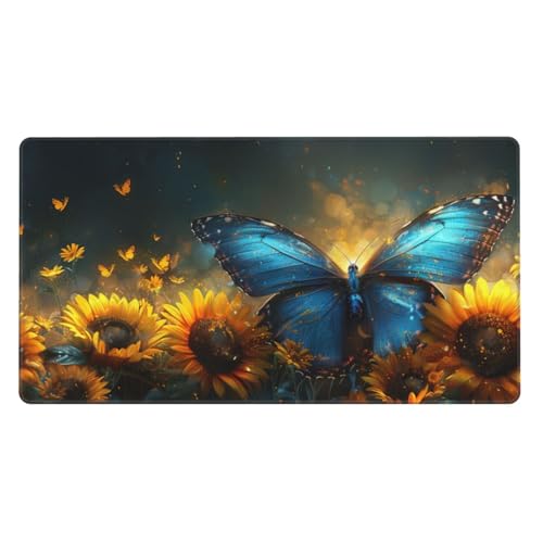 Corbeau Tapis De Souris Gamer, Citrouille Tapis De Souris XXL 1000X500X3Mm, Tapis Bureau Grand Tapis De Souris De Jeu avec Bords Surpiqués, améliore La Précision Et La Vitesse, pour Decoration Maison