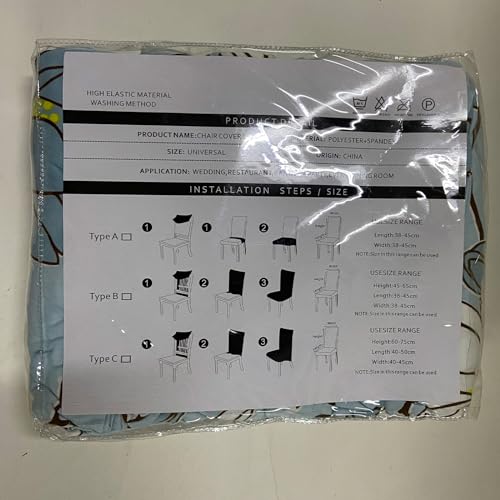 Searchi SERNEW2-4 Chair Covers Slipcovers Set Of 4 thumb #11