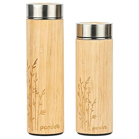 Pandoo Tea to-go Termo de bambú, botella térmica de doble pared Cover