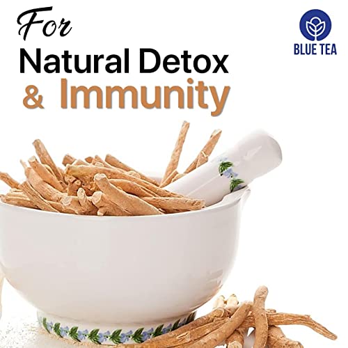 Blue Tea - Combo Pack - Butterfly Pea Flower Tea And Butterfly Pea Ashwagandha - 60 Pyramid Tea Bags | Directly From Source | Vegan - Gluten Free - Gmo Free | #TOP6