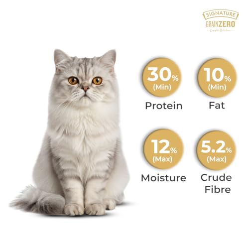 Grain Zero Persian Dry Cat Food 7kg | Ocean Fish, Sardine & Mackerel | 48% Fresh Fish Inclusion, No Grain Formula, Gluten- Free, Hairball Control | for Persian & Long Coat Cats, All Life Stages